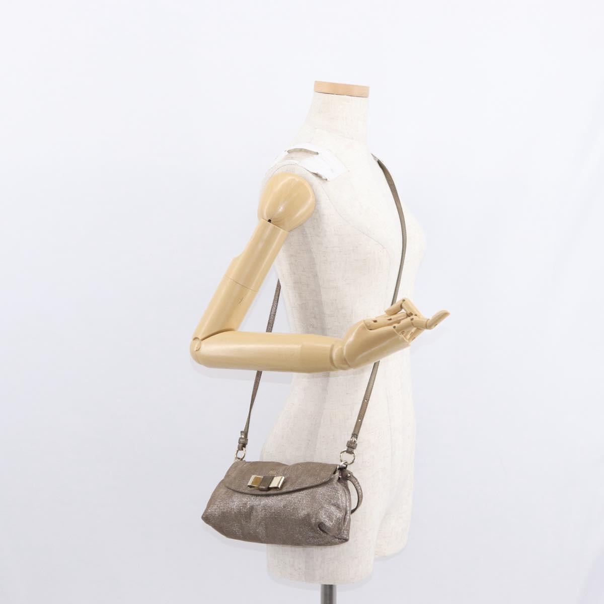 Chloe Lily Canvas, Silver, Canvas, Handbag