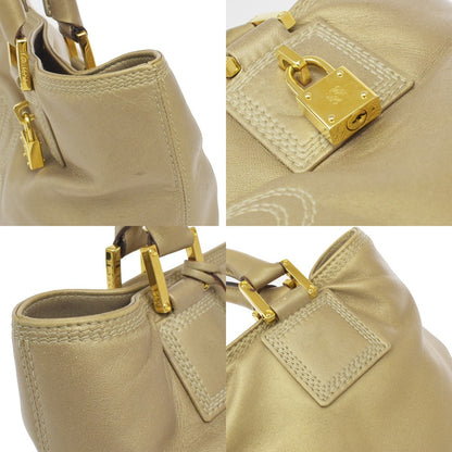 Loewe Anagram Leather, Gold, Leather, Tote Bag