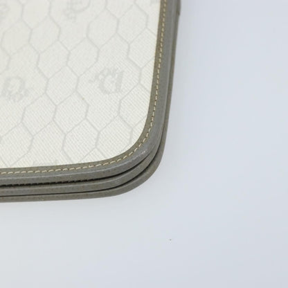 Christian Dior Vintage Honeycomb chain Canvas, White, Canvas, Shoulder Bag
