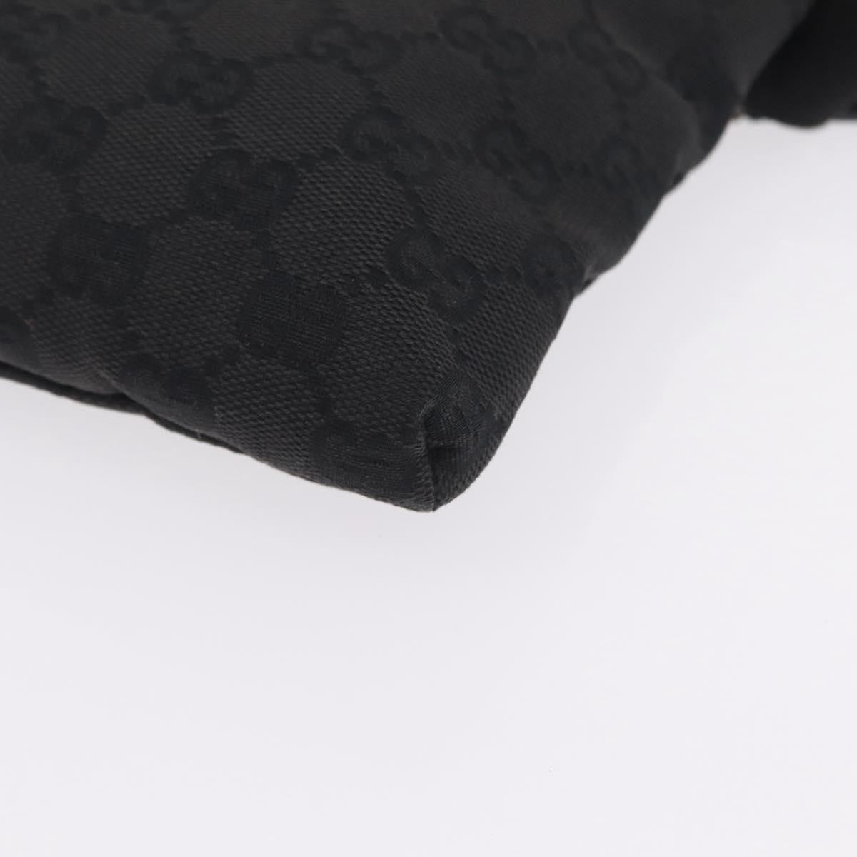 Gucci Two Pocket Belt Bag GG Canvas, Black, Canvas, Handbag