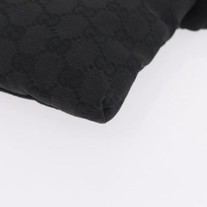 Gucci Two Pocket Belt Bag GG Canvas, Black, Canvas, Handbag