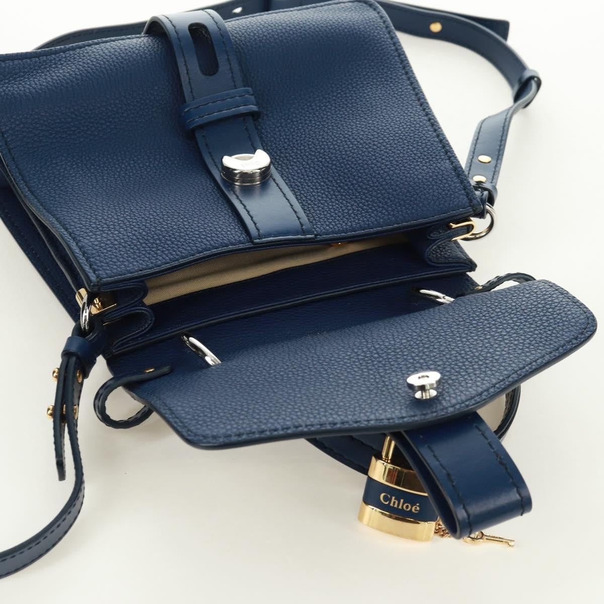 Chloe Aby Day Leather, Blue, Leather, Handbag