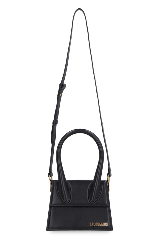 Jacquemus Le Chiquito Moyen Bag Leather, BLACK, LEATHER, Handbag