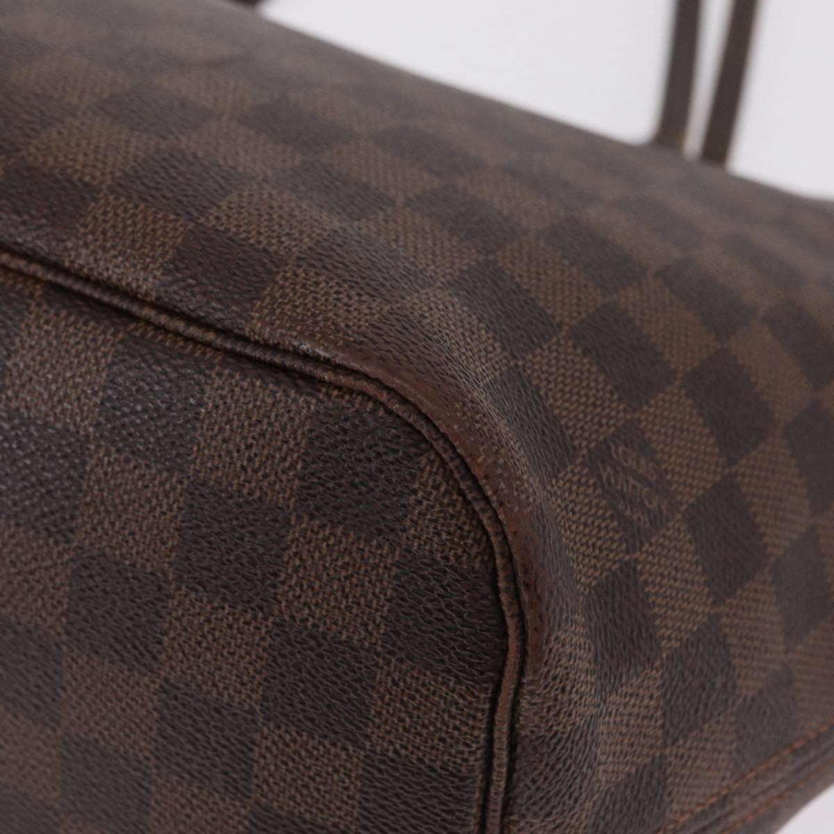 Louis Vuitton Neverfull Damier Ebene, Brown, Canvas, Tote Bag