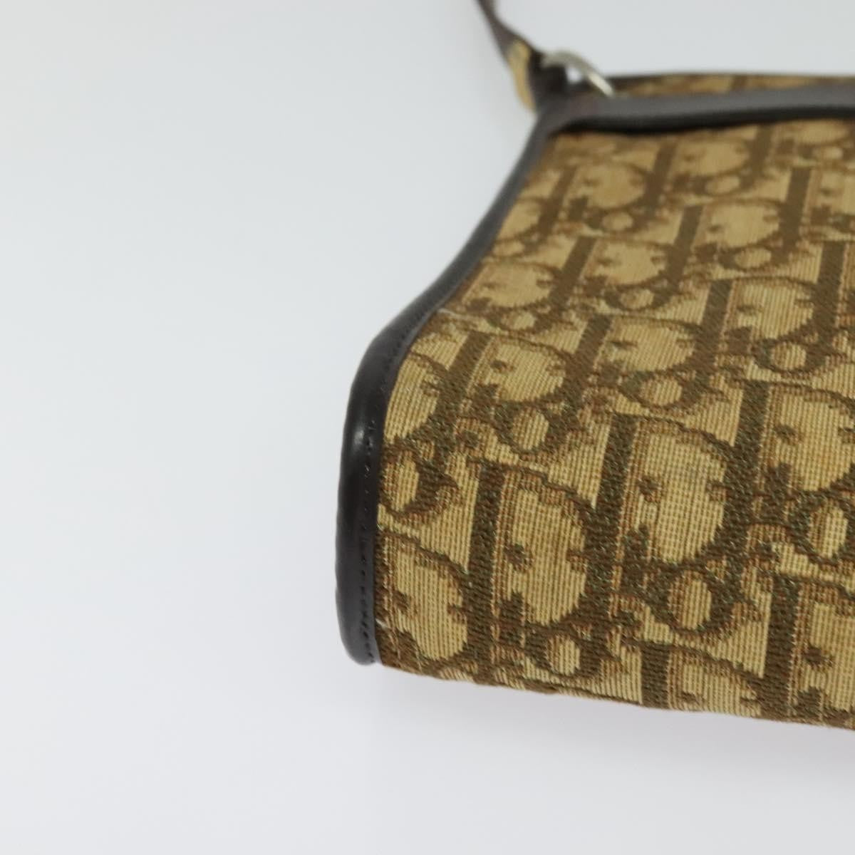 Christian Dior Vintage Trotter Canvas, Brown, Canvas, Shoulder Bag