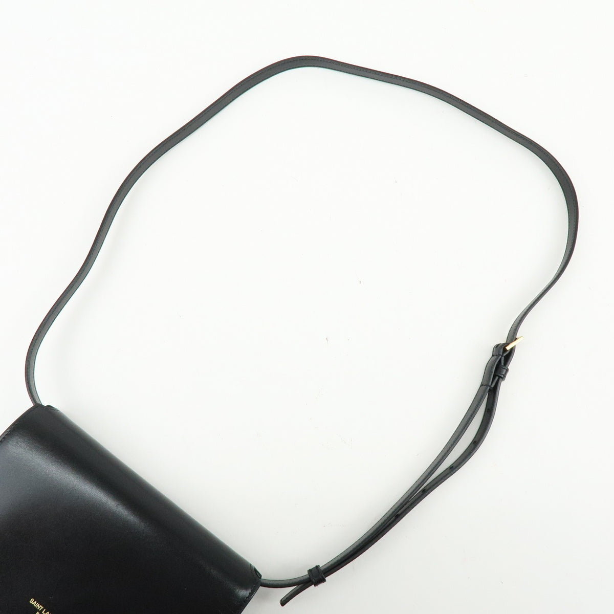 Saint Laurent Paris Chain Leather, Black, Leather, Crossbody Bag