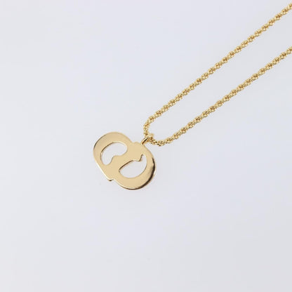 Christian Dior CD Pendant Metal, Gold, Metal, Necklace