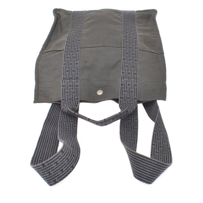 Hermes Herline Canvas, Gray, Canvas, Backpack