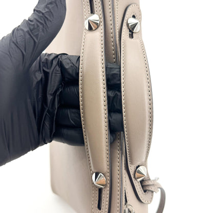 Fendi By The Way Satchel Calfskin, Gray, Calfskin, Handbag