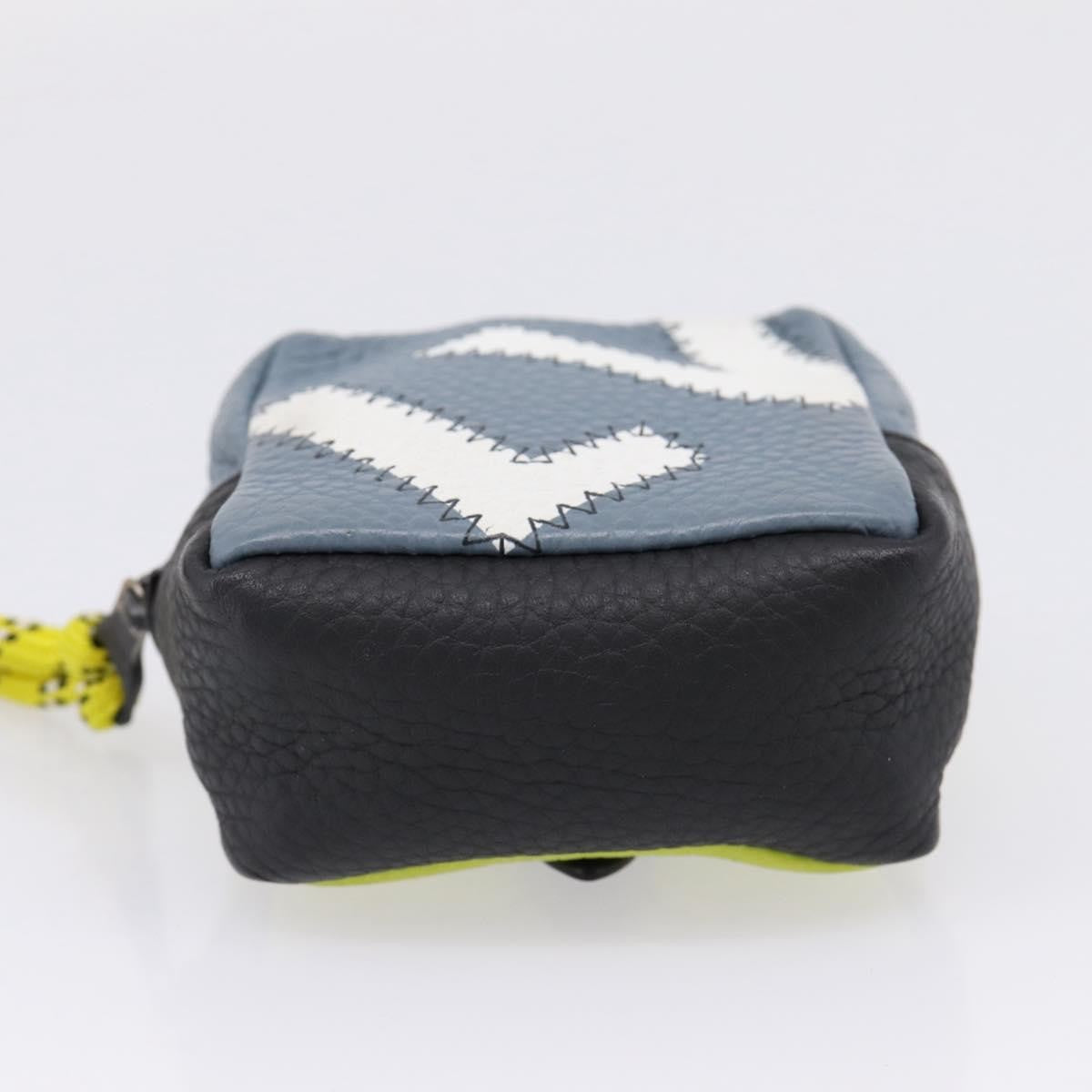Louis Vuitton Square Pouch Bag Charm and Key Holder Leather, Gray, Leather, Charm