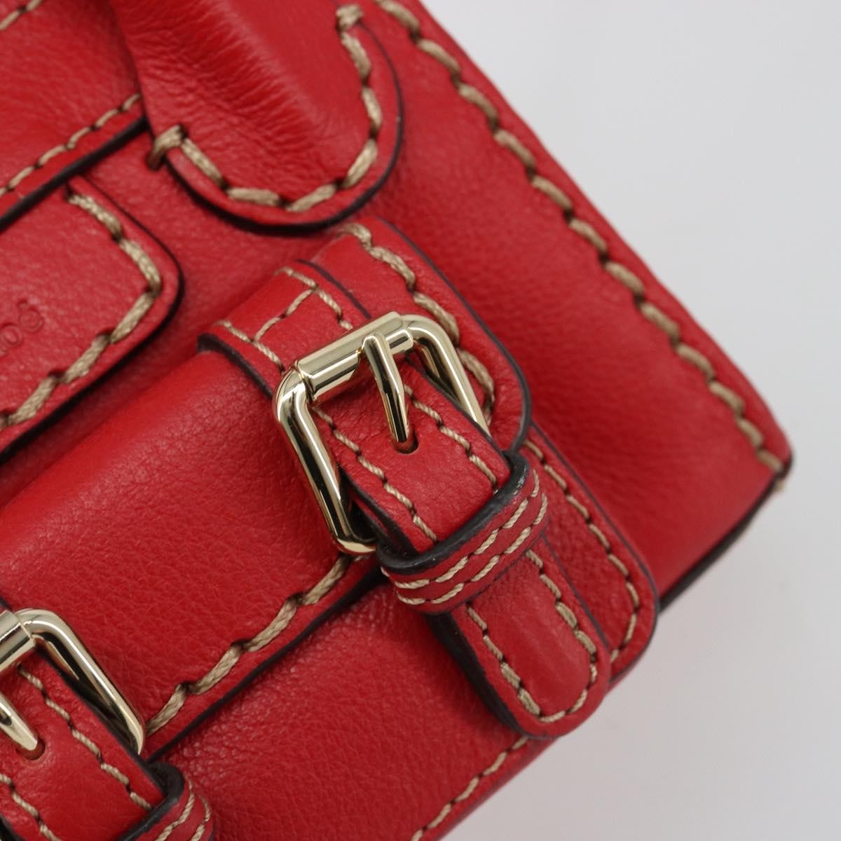 Chloe Edith Leather, Red, Leather, Clutch