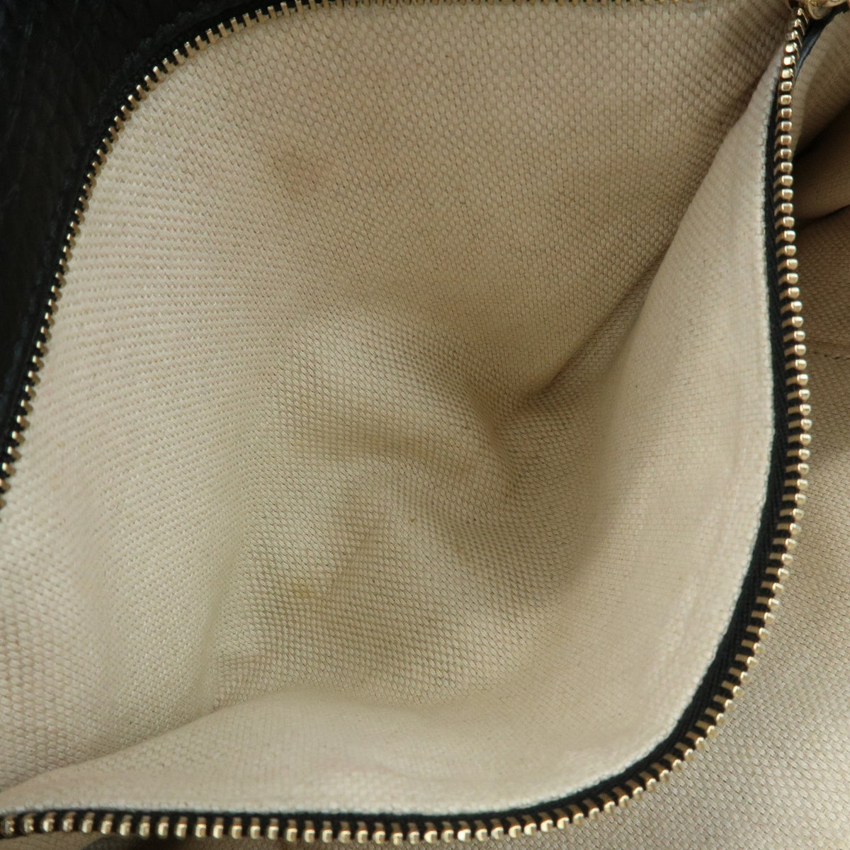 Gucci Soho Clutch Leather, Black, Leather, Clutch