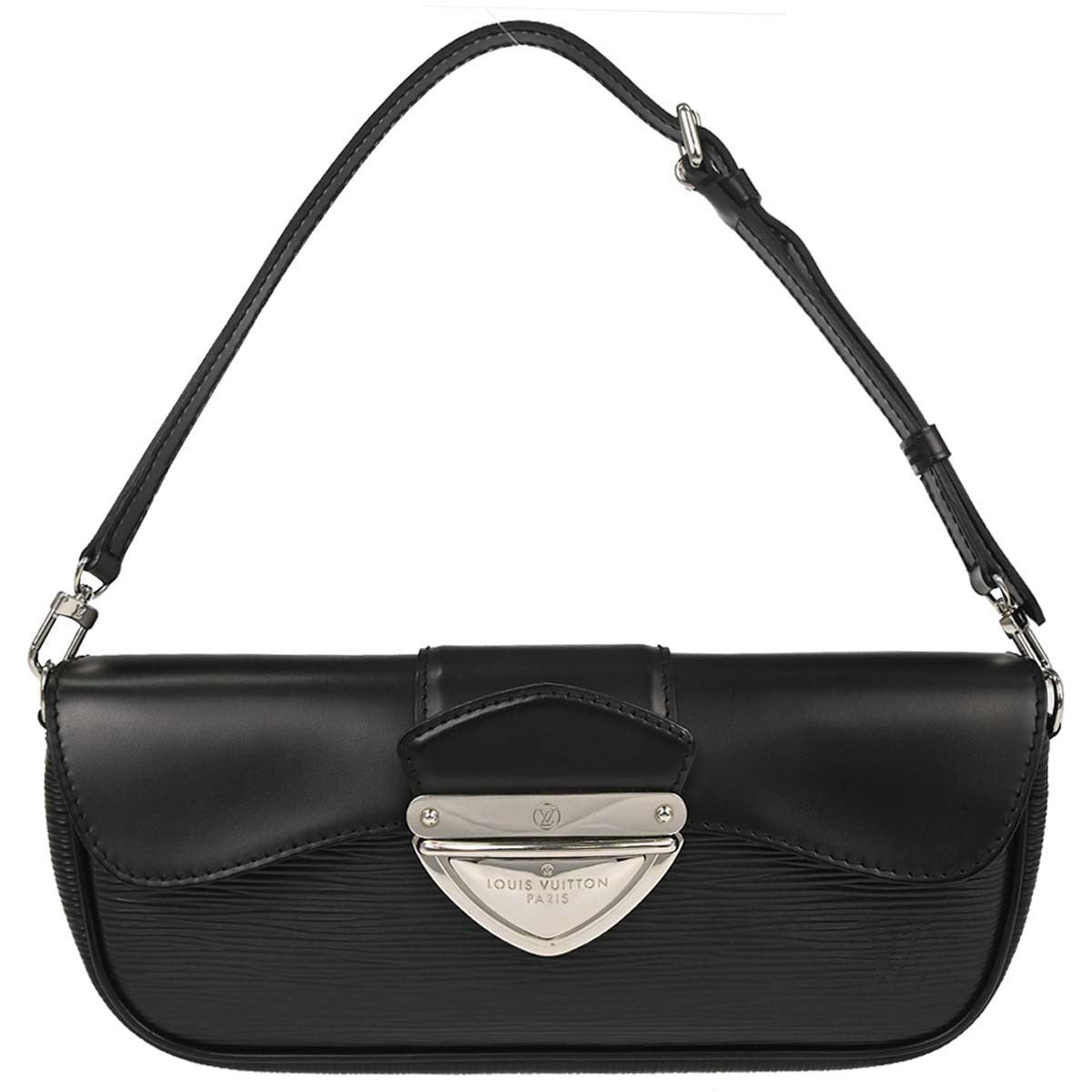 Louis Vuitton Montaigne Epi, Black, Leather, Handbag