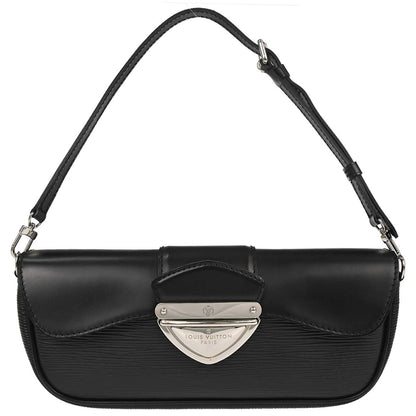 Louis Vuitton Montaigne Epi, Black, Leather, Handbag