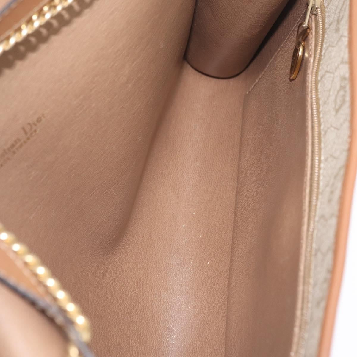 Christian Dior Vintage Honeycomb Canvas, Beige, Canvas, Shoulder Bag