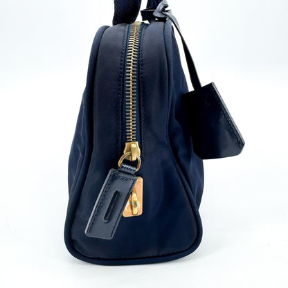 Prada Bowling Tessuto, Navy, Nylon, Shoulder Bag