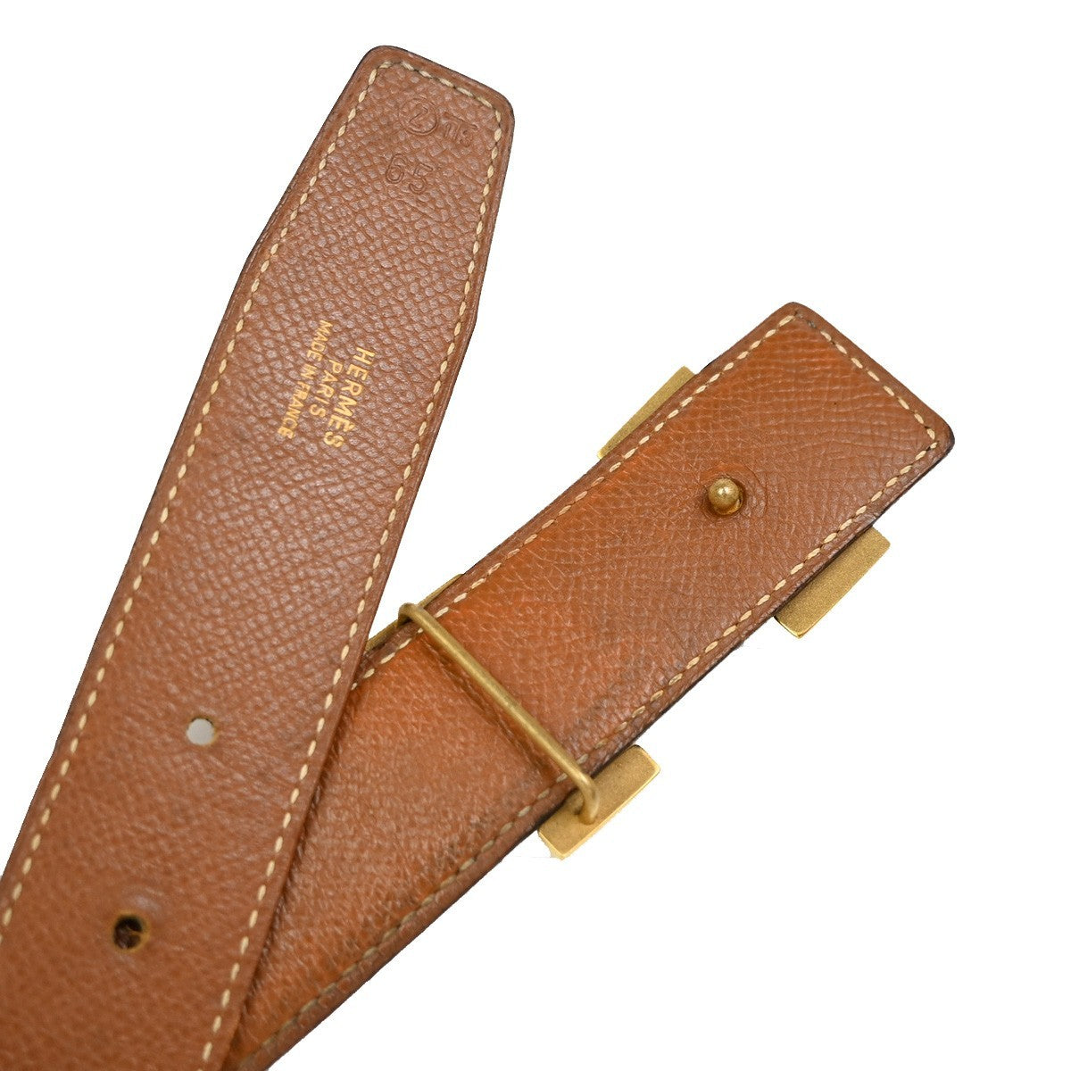 Hermes Constance Reversible Belt Leather, Black, Leather, Belt