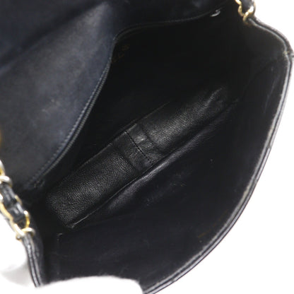 Chanel Flap Shoulder Leather, Black, Patent Leather, Shoulder Bag