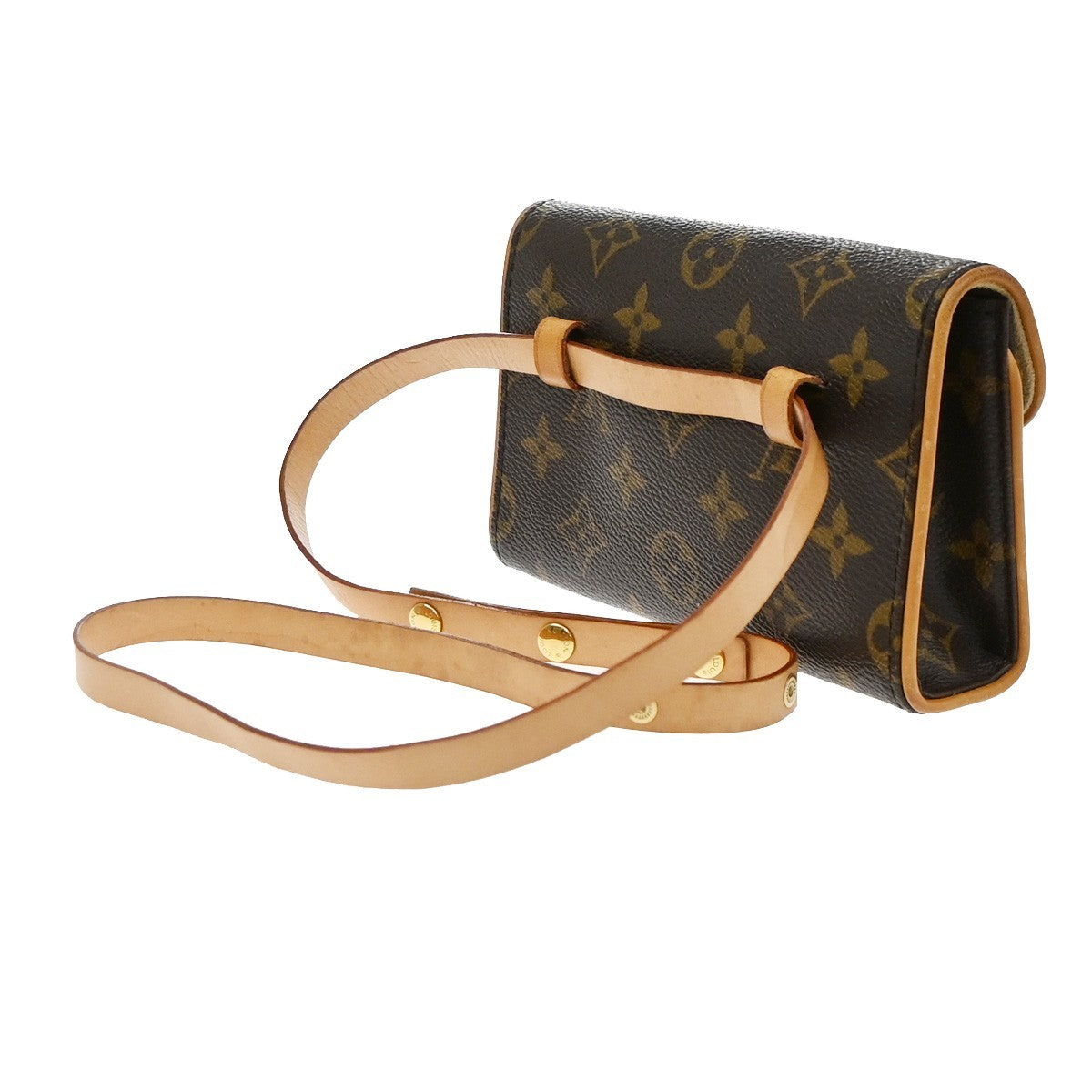 Louis Vuitton Florentine Pochette Damier, Brown, Canvas, Clutch