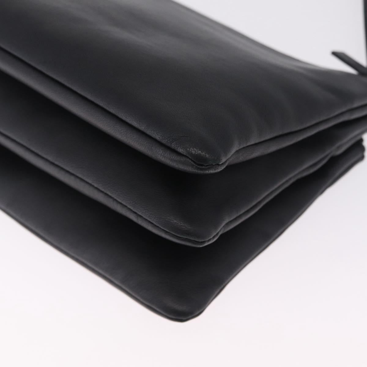 Celine Trio Leather, Black, Leather, Crossbody Bag
