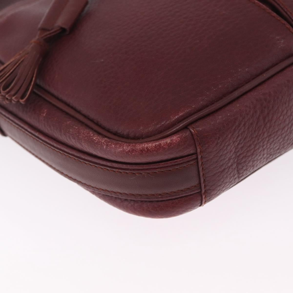 Cartier Tasseled Must de Cartier Leather, Burgundy, Leather, Shoulder Bag