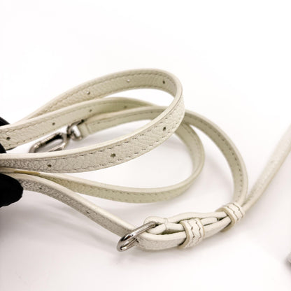 Balenciaga Hourglass Top Handle Leather, White, Leather, Handbag
