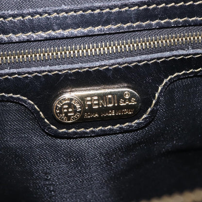 Fendi Vintage Pequin Boston Coated Canvas, Brown, Canvas, Handbag