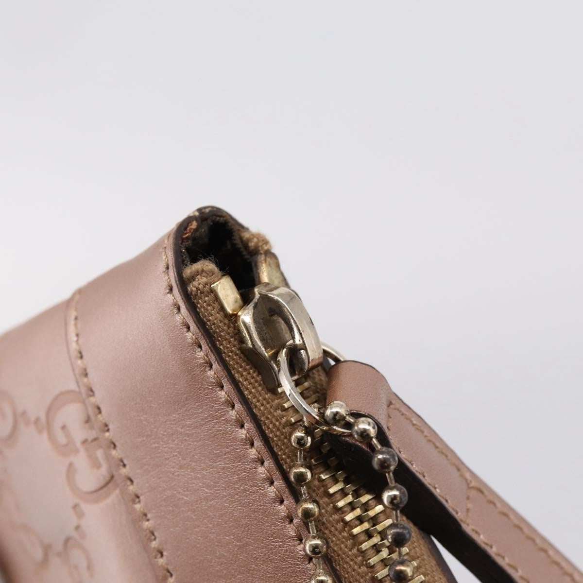 Gucci Heart Wristlet Guccissima Leather, Pink, Leather, Clutch