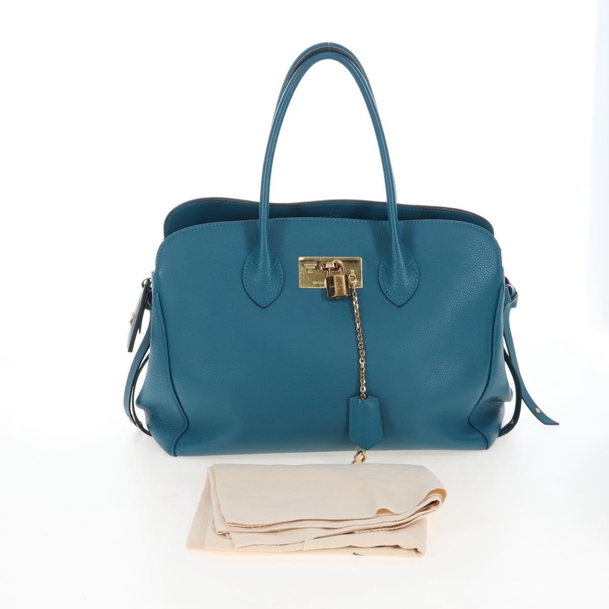 Louis Vuitton Milla Veau Nuage Calfskin, Blue, Leather, Handbag