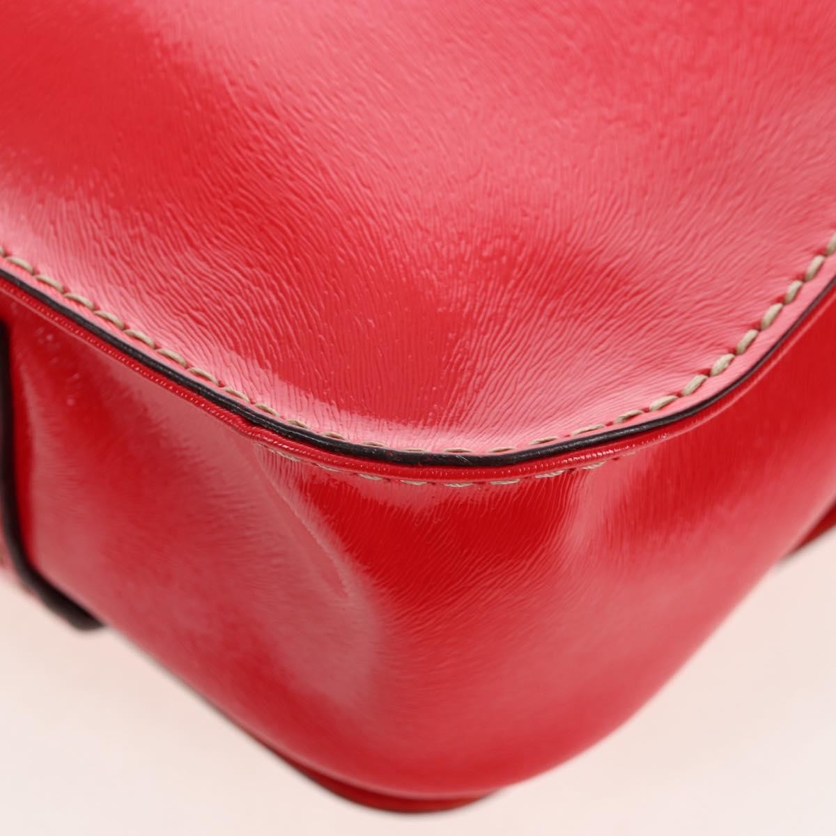 Fendi Secret Code F3 Convertible Satchel Textured Leather, Red, Leather, Handbag