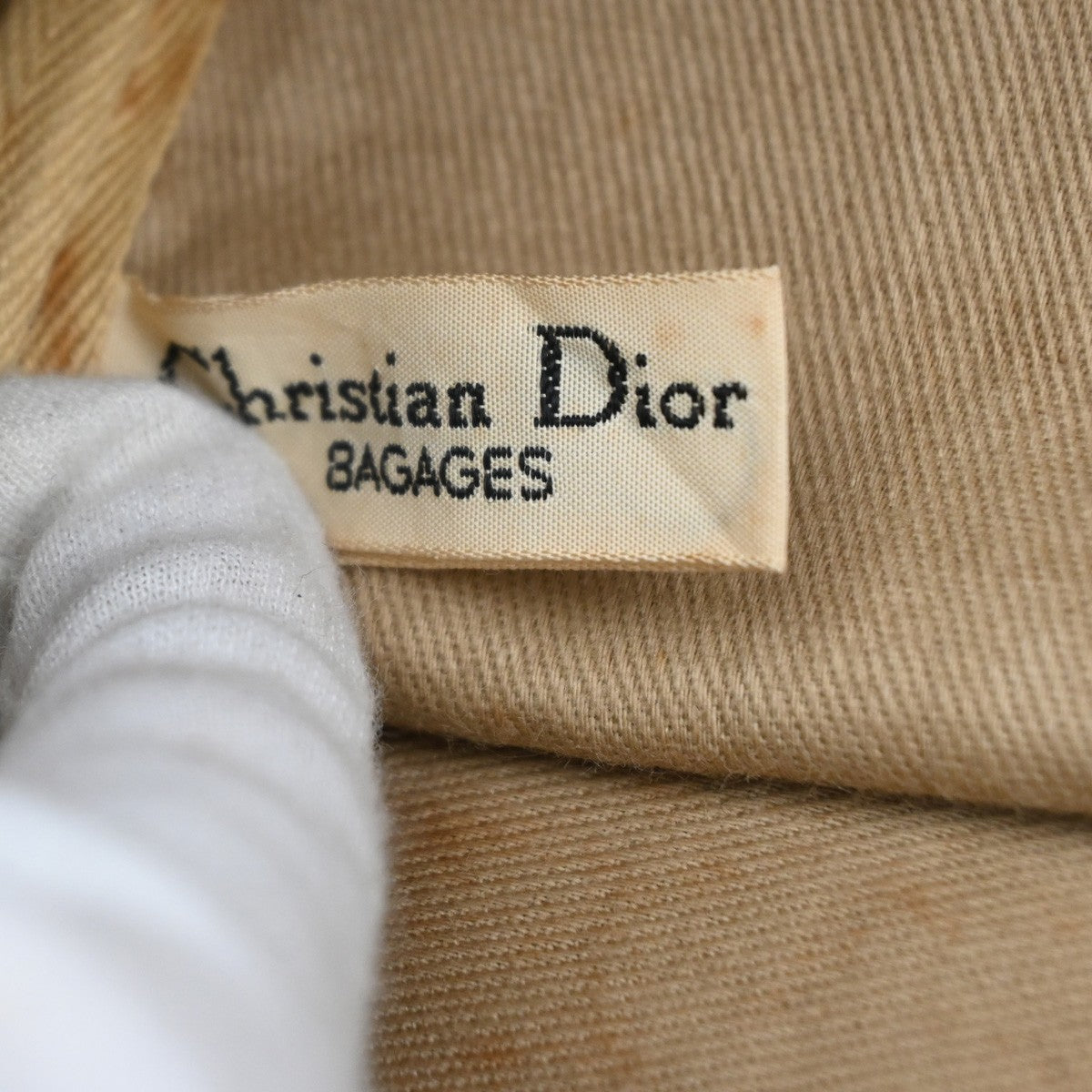 Christian Dior Vintage Trotter Boston Diorissimo Canvas, Navy, Canvas, Handbag