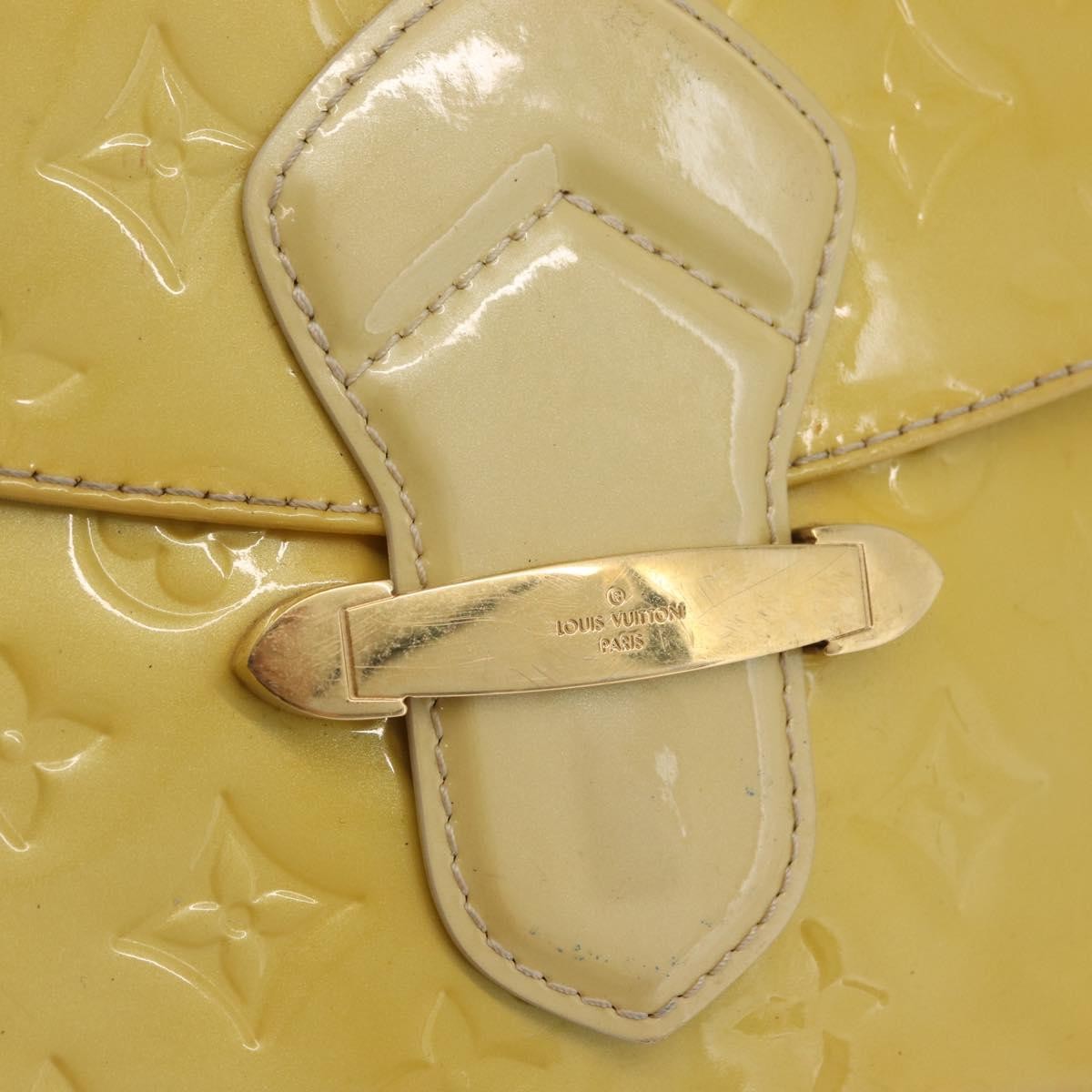 Louis Vuitton Bellflower Monogram Vernis, Yellow, Patent Leather, Shoulder Bag