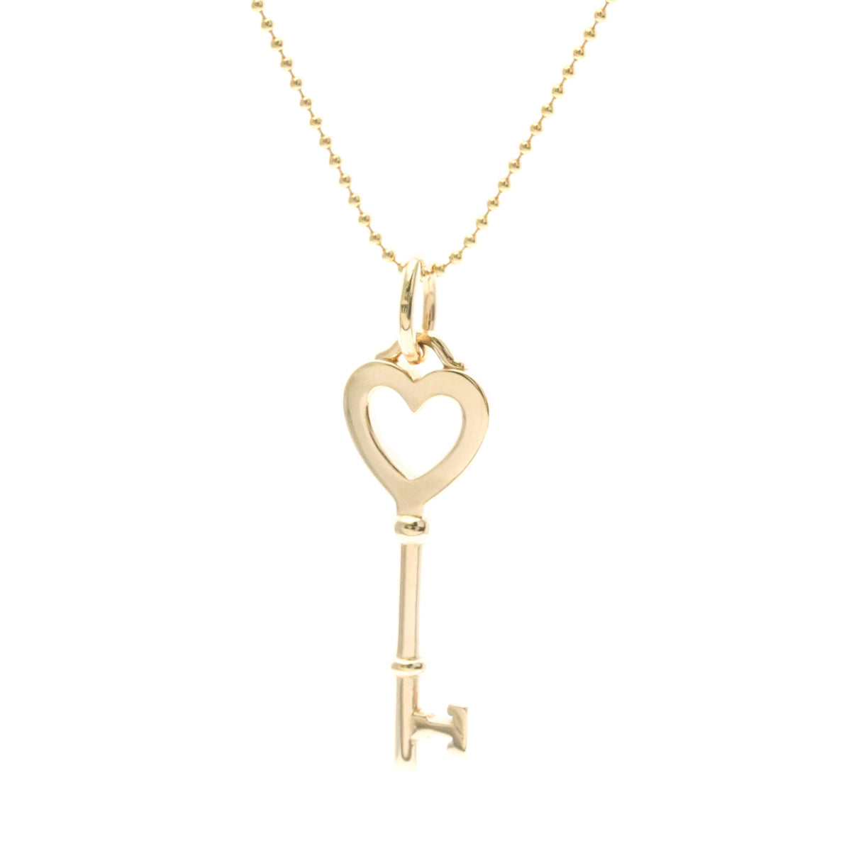 Tiffany & Co. Heart Key Pendant 18K Rose Gold with Diamonds, Gold, Pink Gold, Necklace