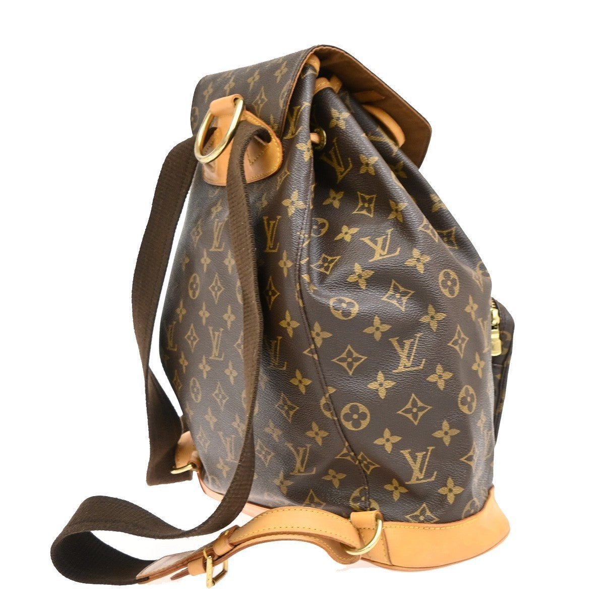 Louis Vuitton Montsouris Monogram, Brown, Canvas, Backpack