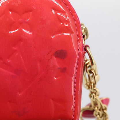 Louis Vuitton Heart Coin Purse Monogram Vernis, Pink, Patent Leather, Clutch