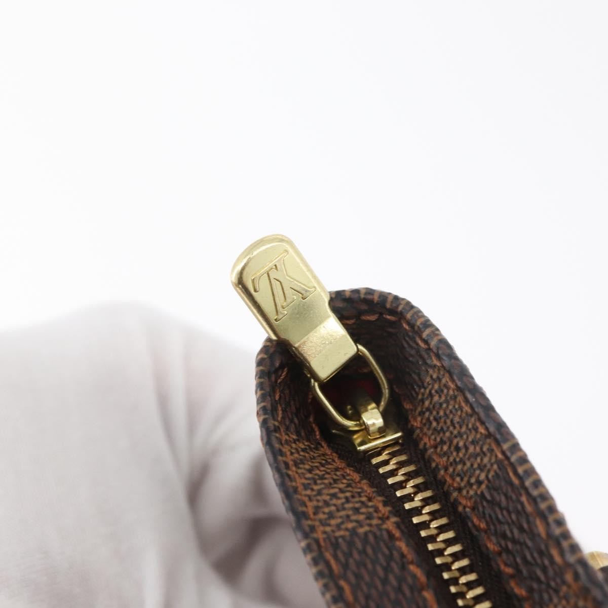 Louis Vuitton Manosque Pochette Damier, Brown, Canvas, Clutch