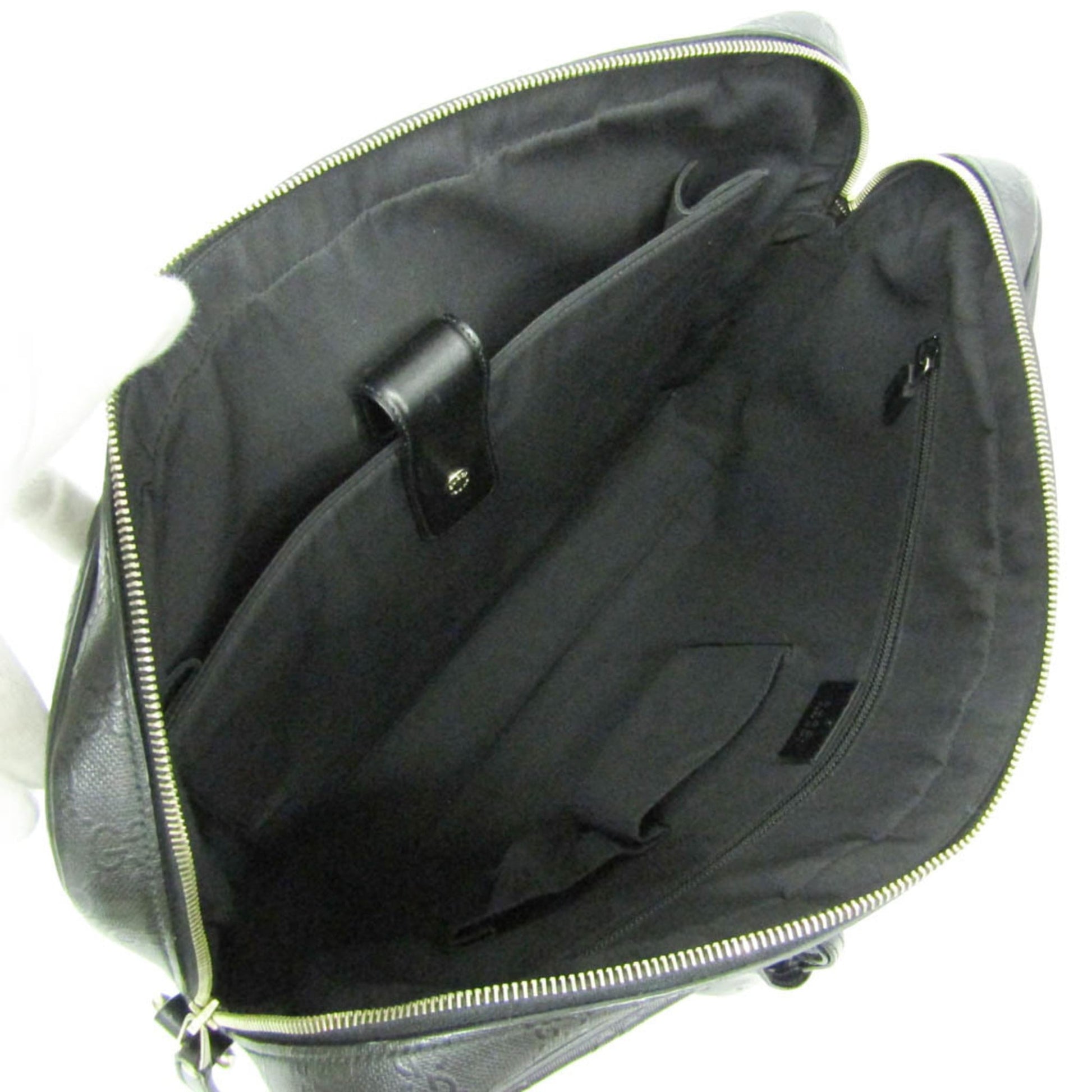 Gucci Convertible Briefcase Guccissima Leather, Black, Leather, Briefcase