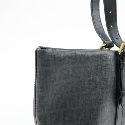 Fendi Superstar Zucchino Coated Canvas, Black, Canvas, Tote Bag