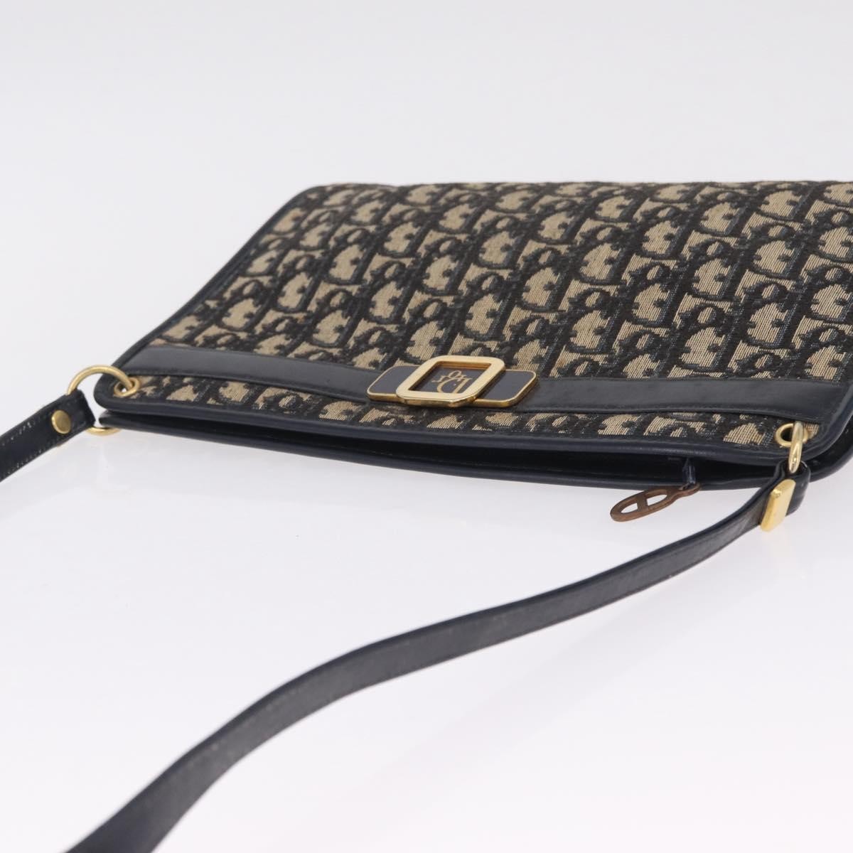 Christian Dior Trotter shoulder Canvas, Navy, Canvas, Handbag