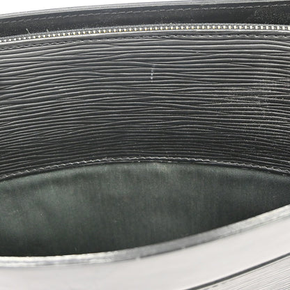 Louis Vuitton Croisette Epi, Black, Leather, Handbag