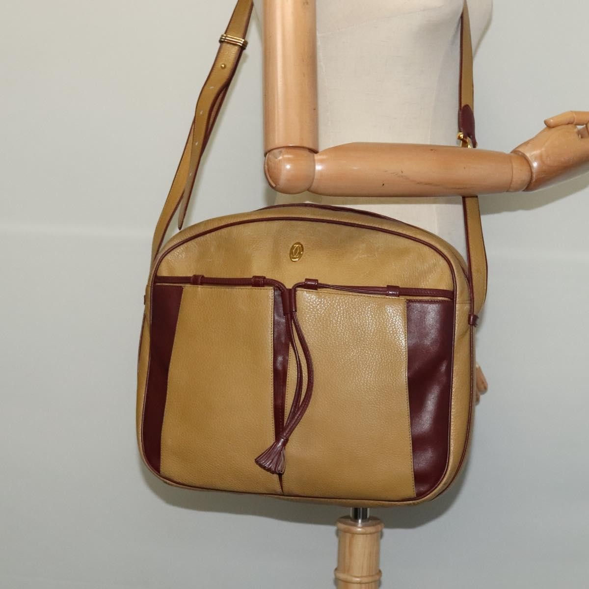 Cartier Tasseled Must de Cartier Leather, Yellow, Leather, Shoulder Bag