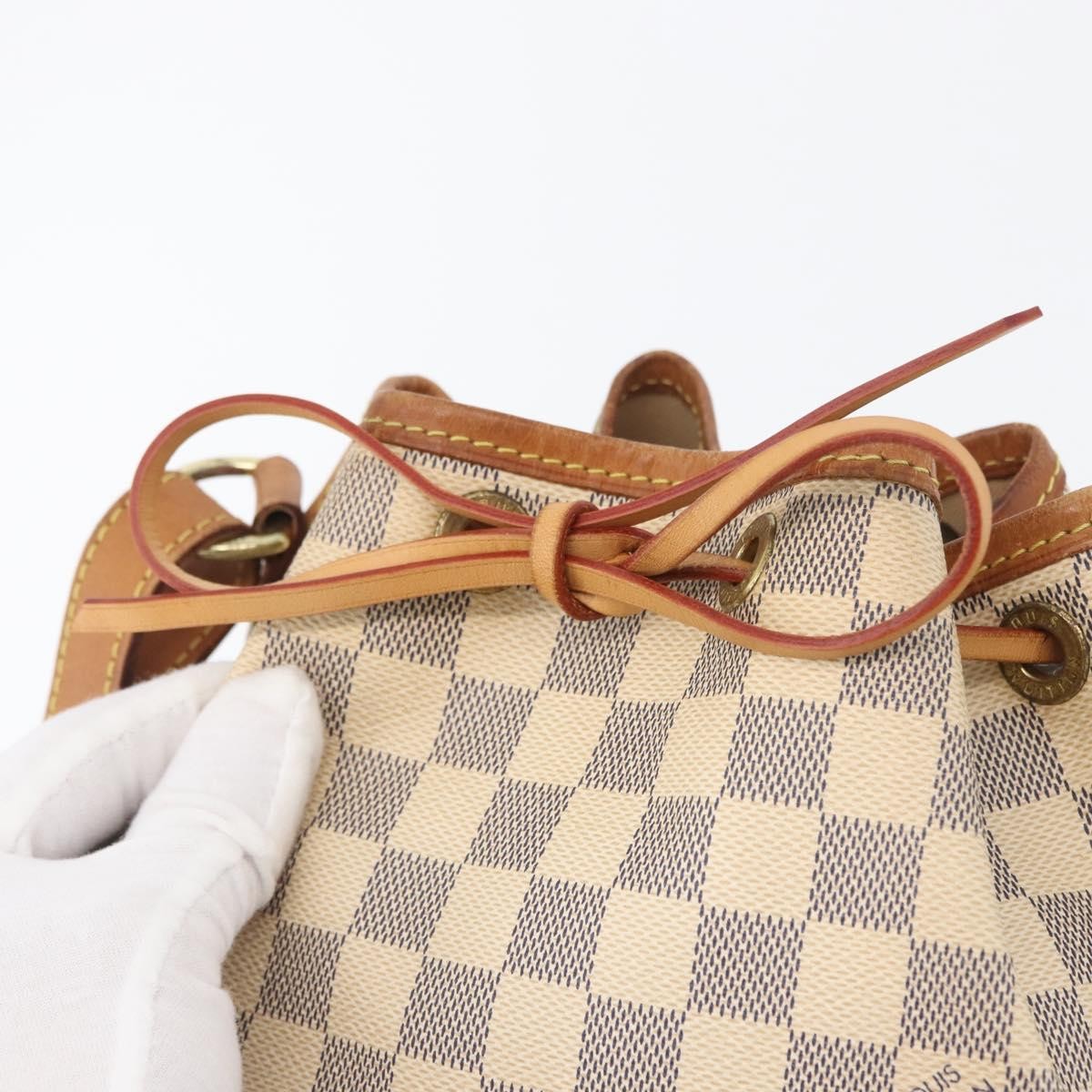 Louis Vuitton Noe Damier Ebene, Beige, Canvas, Shoulder Bag