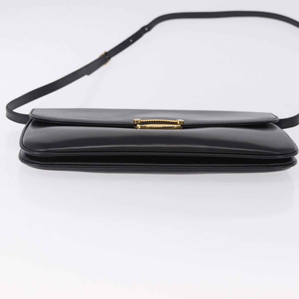 Bally Vintage Leather, Black, Leather, Shoulder Bag