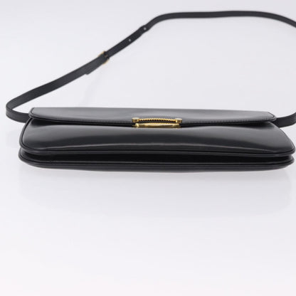 Bally Vintage Leather, Black, Leather, Shoulder Bag
