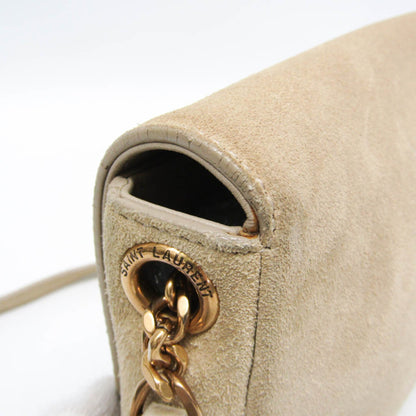 Saint Laurent Classic Monogram Tassel Clutch Suede, Beige, Suede, Clutch