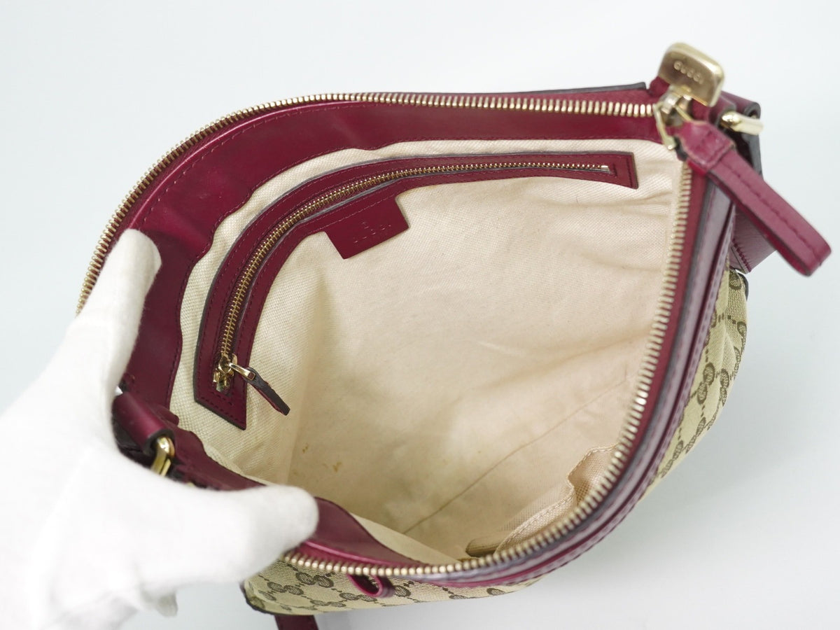Gucci Mayfair Messenger GG Canvas and Leather, Beige, Canvas, Shoulder Bag