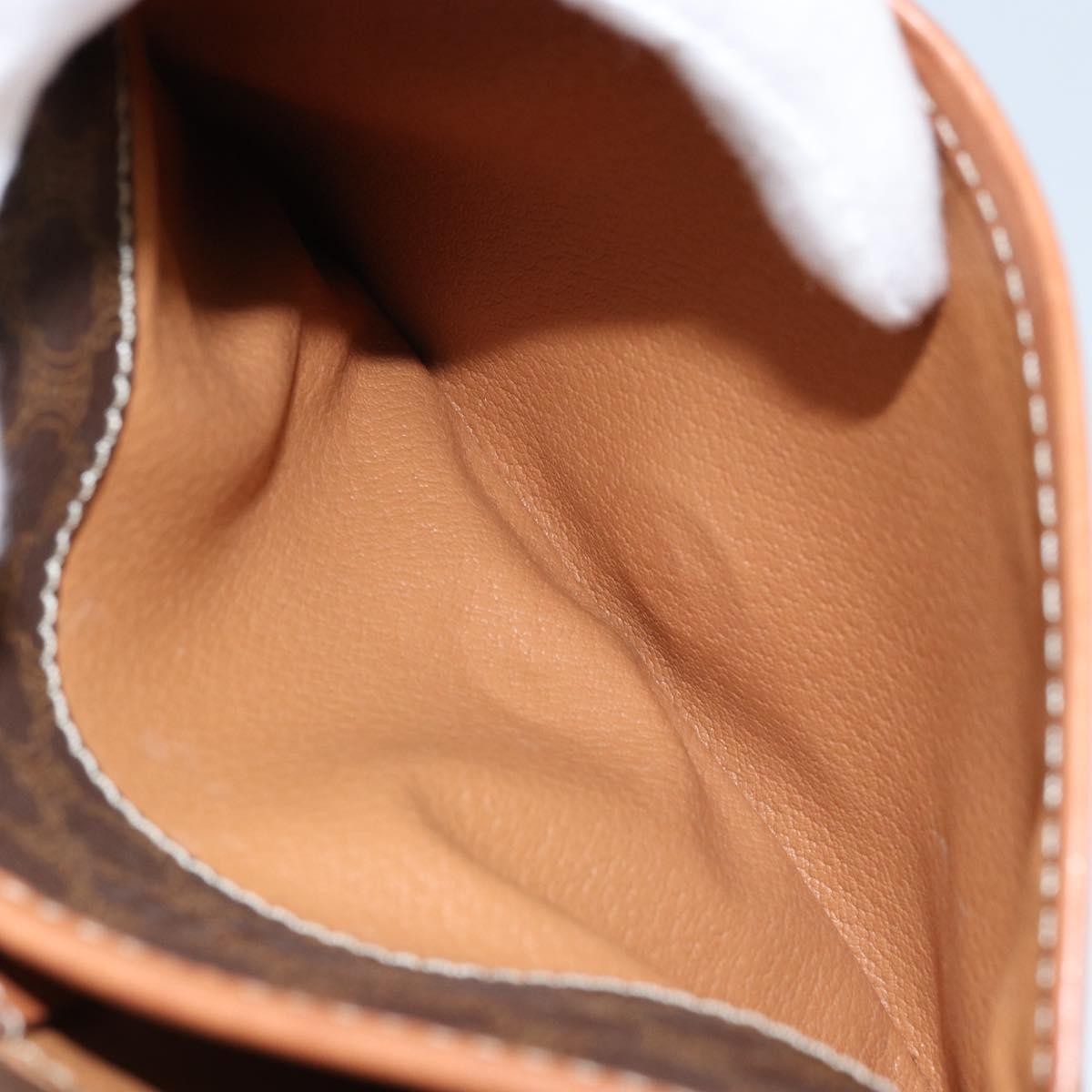 Celine Vintage Macadam Canvas and Leather, Brown, PVC, Shoulder Bag