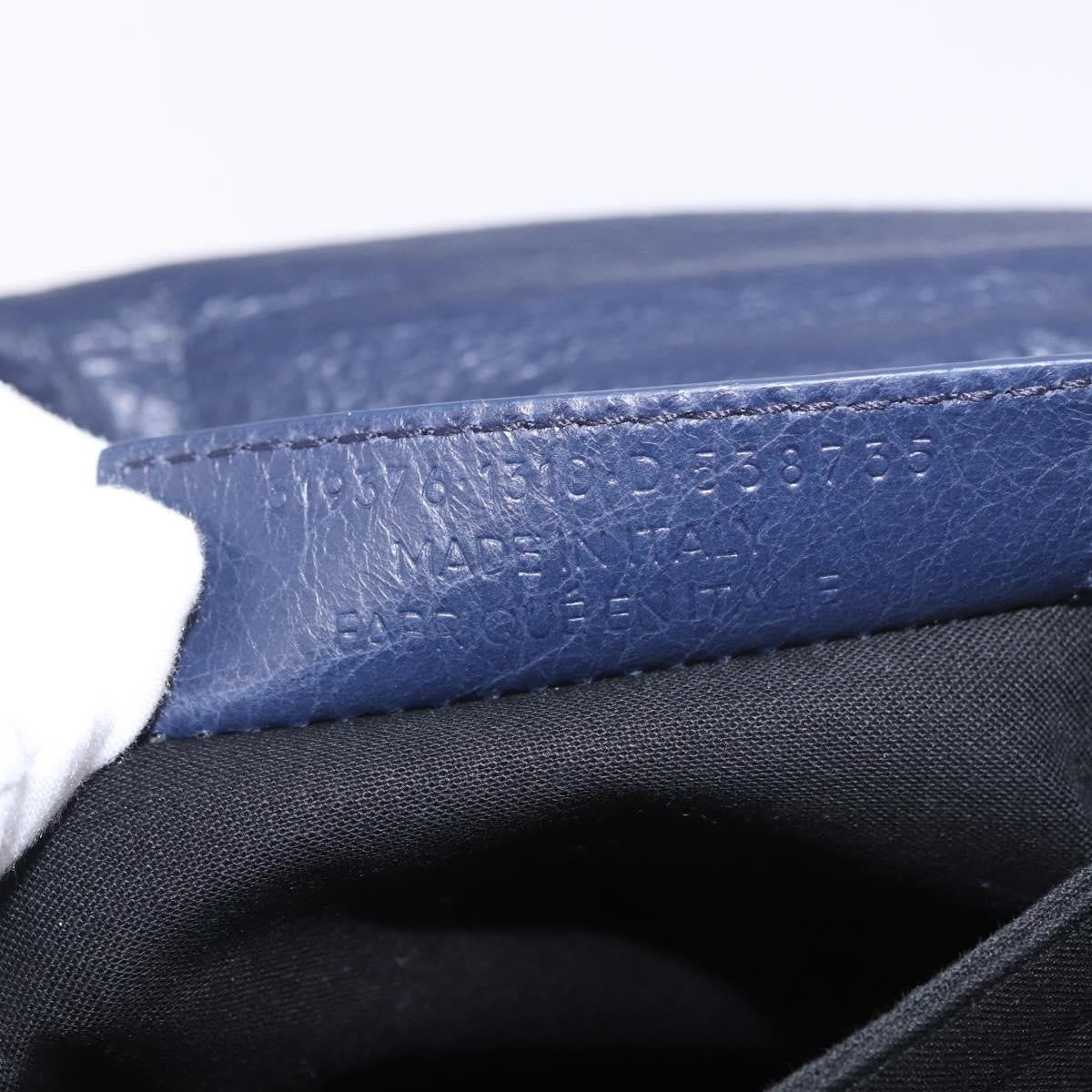 Balenciaga Classic Studs Envelope Strap Clutch Leather, Navy, Leather, Clutch