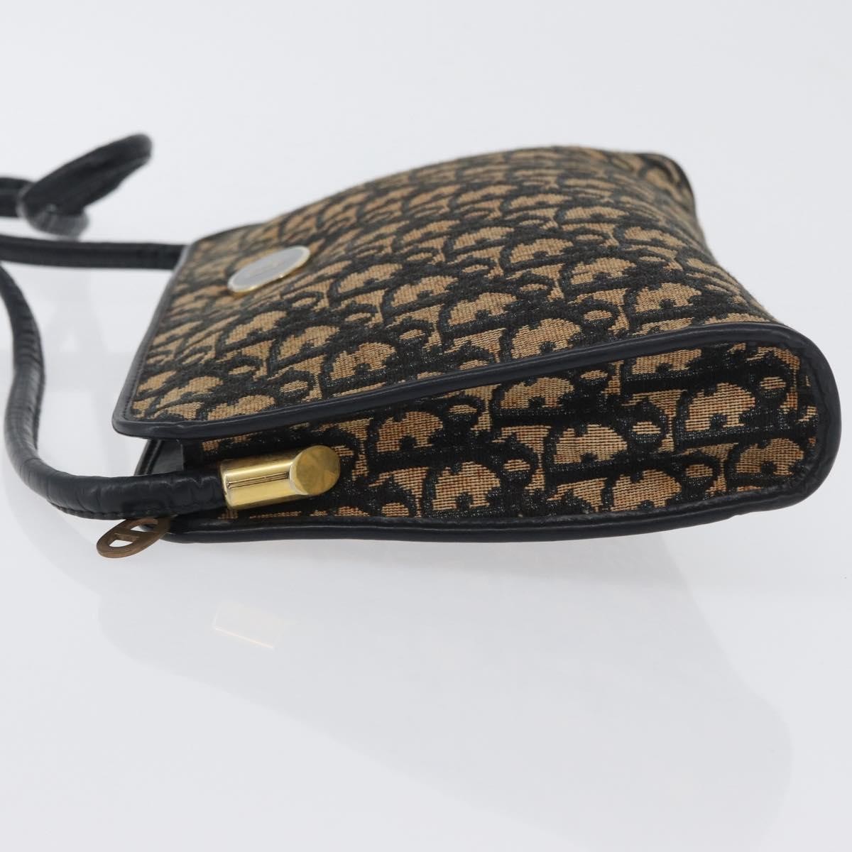 Christian Dior Vintage Trotter Canvas, Navy, Canvas, Shoulder Bag