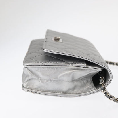 Chanel Reissue 2.55 Wallet on Chain Quilted Lambskin, Silver, Leather, Crossbody Bag